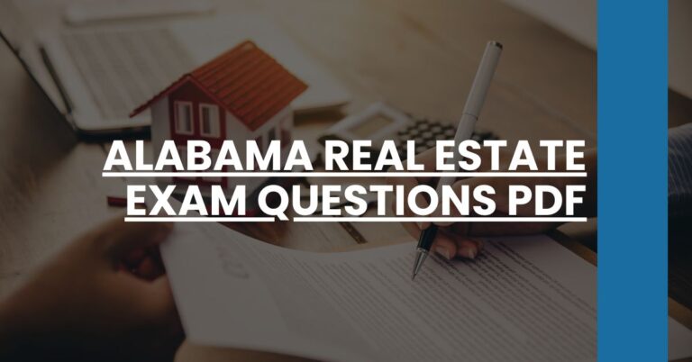 Alabama Real Estate Exam Questions PDF Feature Image