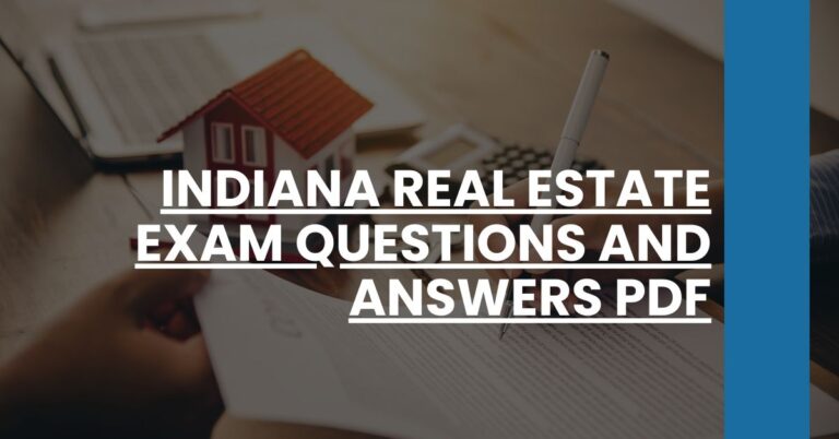 Indiana Real Estate Exam Questions and Answers PDF Feature Image