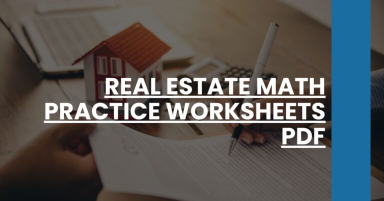 Real Estate Math Practice Worksheets PDF Feature Image