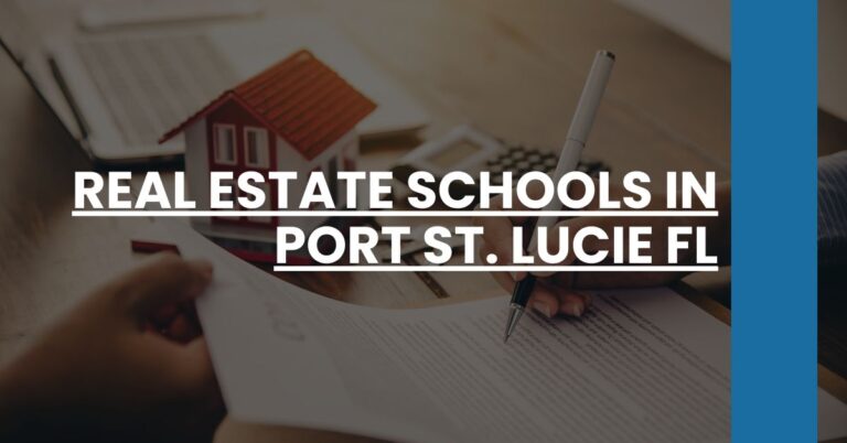 Real Estate Schools in Port St