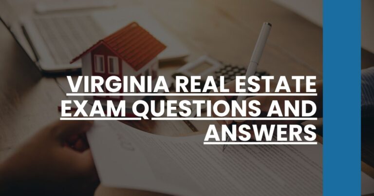 Virginia Real Estate Exam Questions and Answers Feature Image