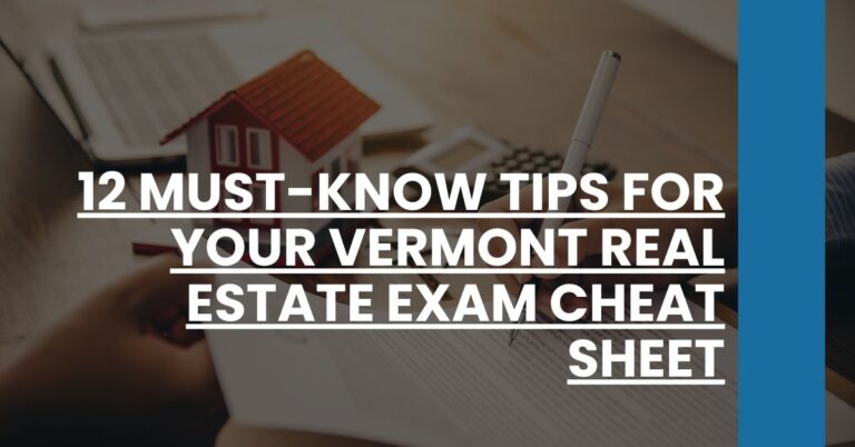 12 Must-Know Tips for Your Vermont Real Estate Exam Cheat Sheet Feature Image