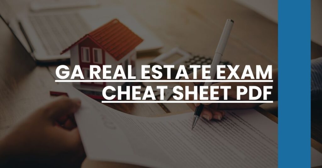 GA Real Estate Exam Cheat Sheet PDF Feature Image