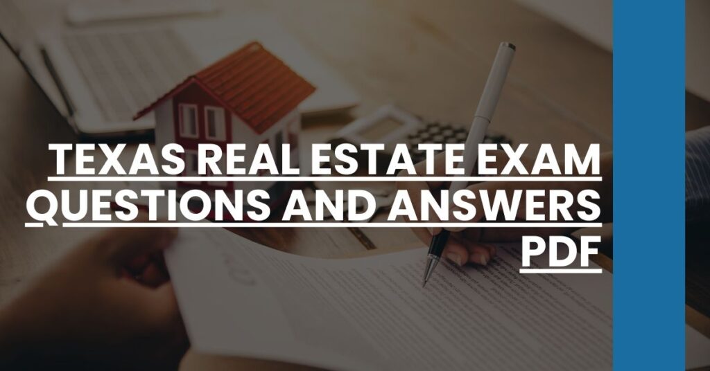 Texas real estate exam questions and answers pdf Feature Image